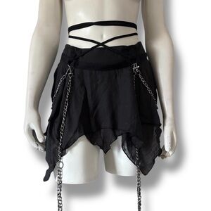 DollsKill | NWT’s Darker Wavs Cyber Y2K Goth Grunge Metal Chain Mini Skirt